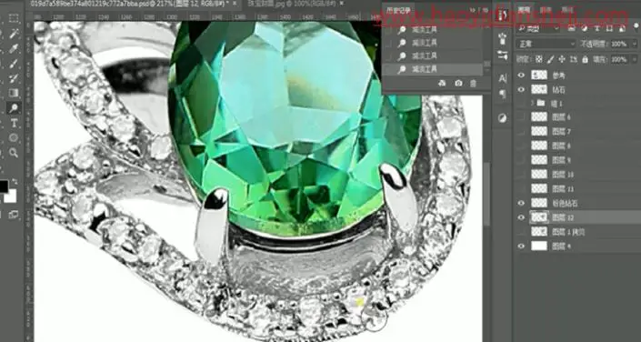 产品修图，给戒指进行精细修图_www.haoyidiansheji.com