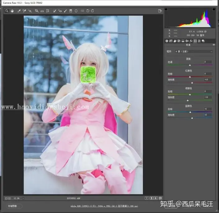 粉色调，用PS把动漫cosplay人像调成嫩粉色_www.haoyidiansheji.com