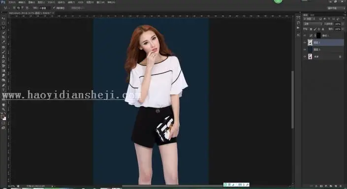 工具抠图，教大家用背景橡皮擦抠头发丝_www.haoyidiansheji.com
