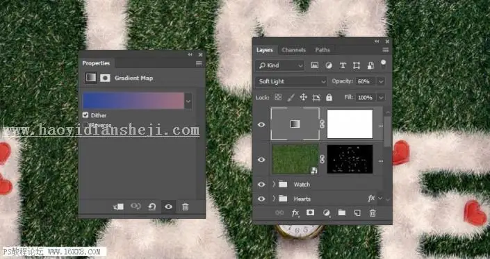 可爱字，通过PS制作可爱的毛绒绒质感的仿皮毛字体_www.haoyidiansheji.com