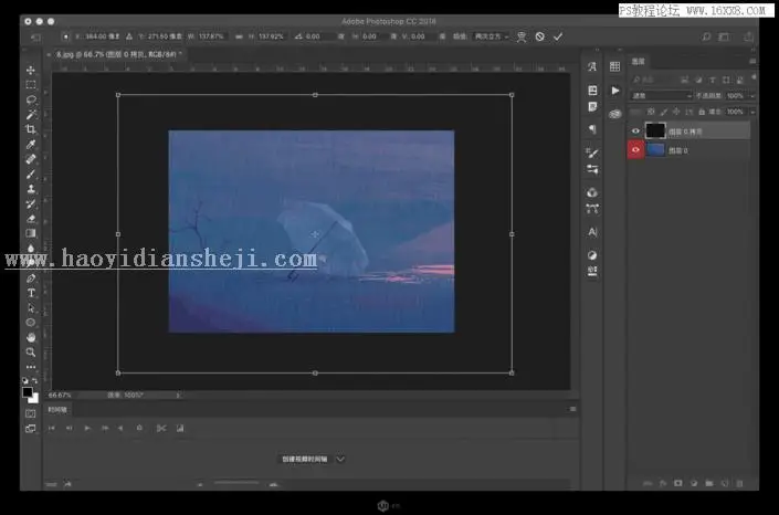 下雨效果，通过PS制作唯美逼真的下雨动态效果图_www.haoyidiansheji.com