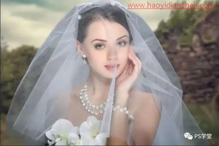 抠婚纱，用新功能快速抠出半透明婚纱照片_www.haoyidiansheji.com