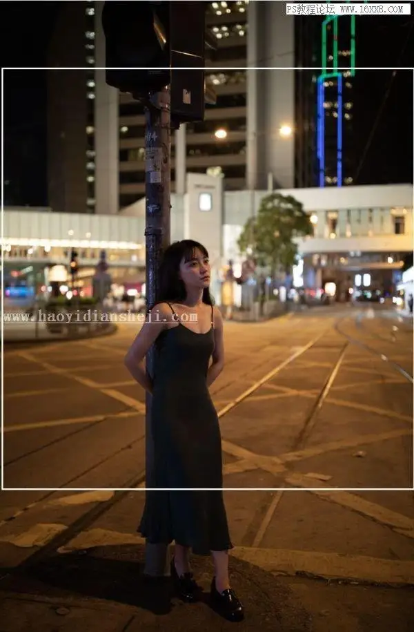 夜景人像，通过PS解析夜景人像的修图思路_www.haoyidiansheji.com