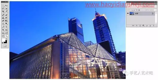 建筑后期，制作建筑金碧辉煌效果_www.haoyidiansheji.com