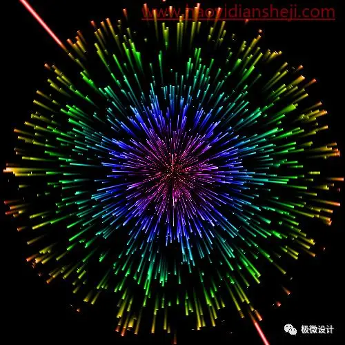 烟花教程，用PS中的滤镜制作放射的多彩烟花_www.haoyidiansheji.com