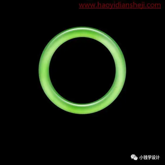 玉石教程，在PS中打造一枚仿真的玉手镯_www.haoyidiansheji.com