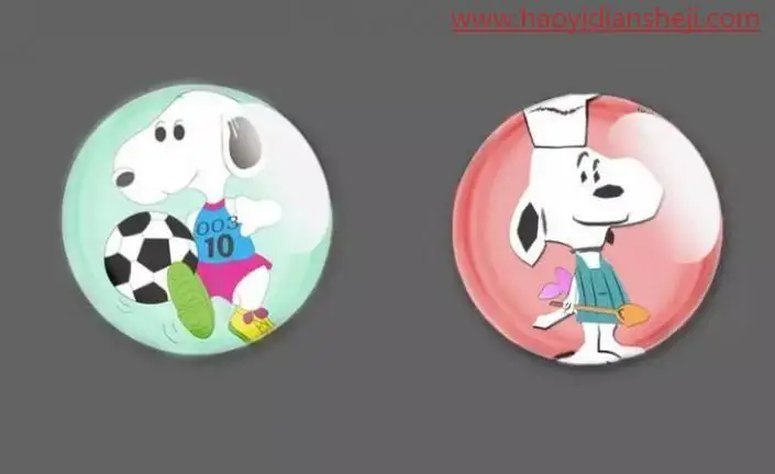徽章教程，用PS制作立体徽章和胸牌_www.haoyidiansheji.com