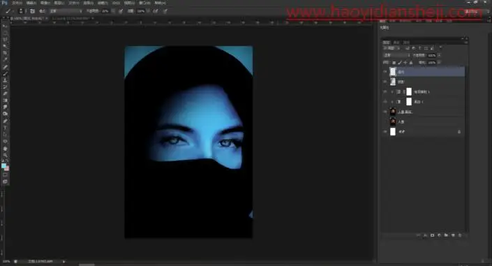 海报制作，设计一框媲美影视海报的神秘科幻大片_www.haoyidiansheji.com