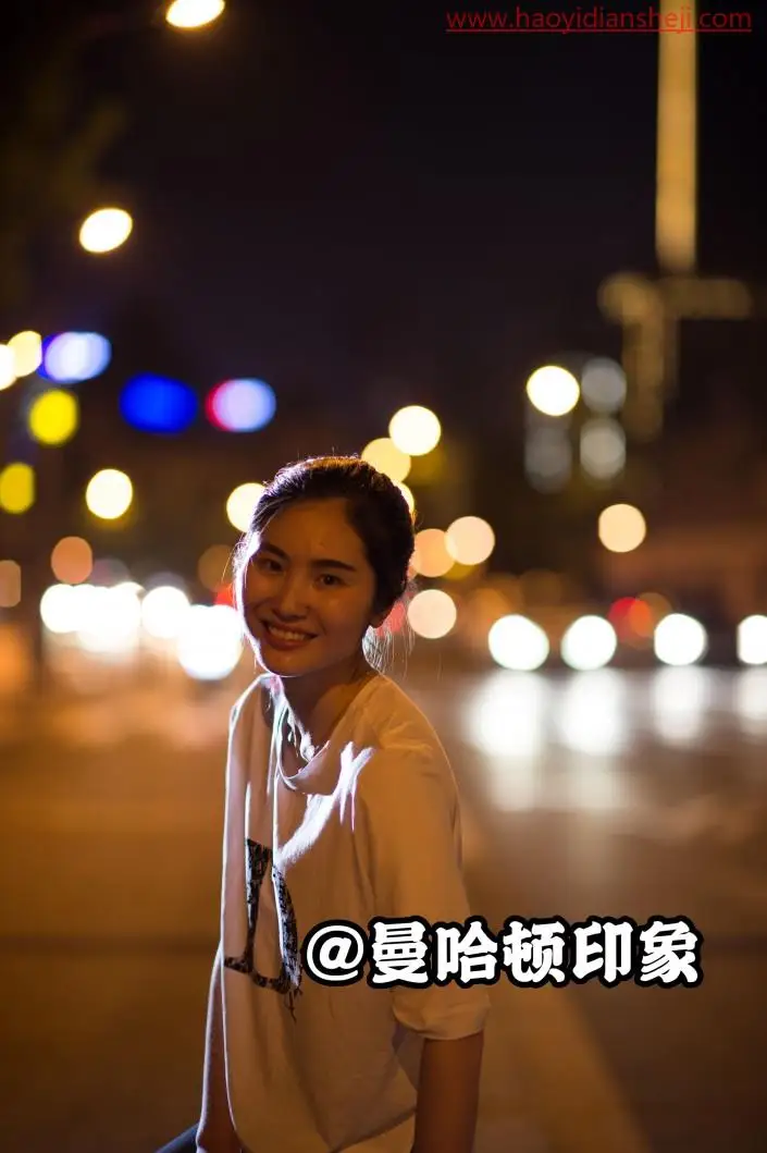 夜景人像，在PS中调出绚丽夜景人像色调_www.haoyidiansheji.com