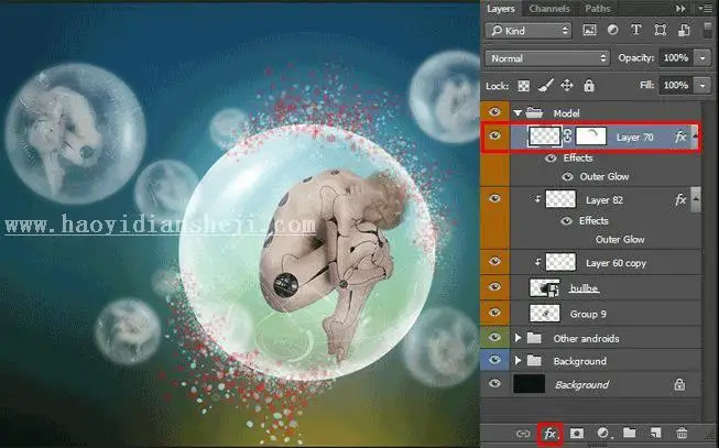 场景合成，用ps制作一个美轮美奂的科幻场景_www.haoyidiansheji.com