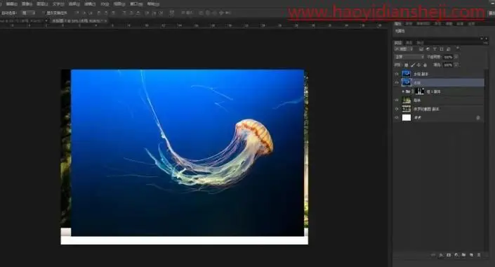 奇幻合成，制作一张超现实的森林里观鱼的场景_www.haoyidiansheji.com