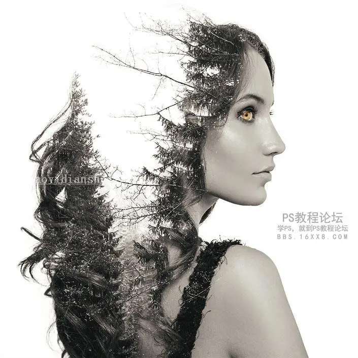双重曝光，双重曝光人像效果视频教程_www.haoyidiansheji.com