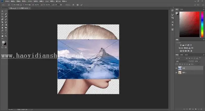 多重曝光，用PS制作文艺创意的人物多重曝光_www.haoyidiansheji.com