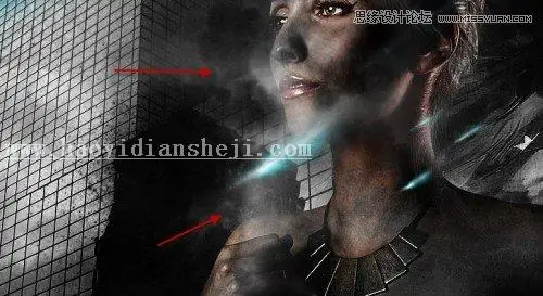 场景合成，通过PS合成城市炫酷人像特效照片_www.haoyidiansheji.com