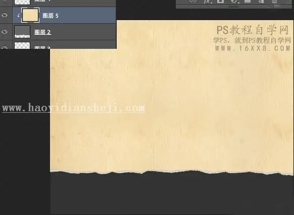 撕边效果，用PS制作纸张撕边效果图片_www.haoyidiansheji.com