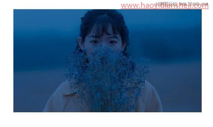人像后期，把阴天拍摄的人像调出暖色效果_www.haoyidiansheji.com