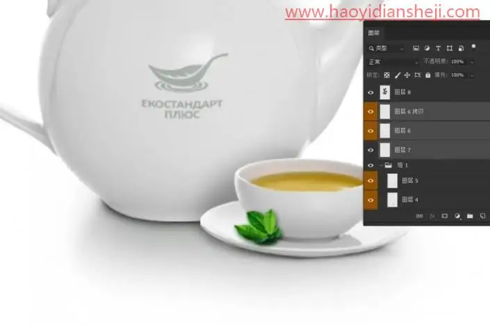 海报制作，制作中国风茶道海报_www.haoyidiansheji.com