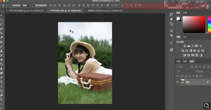 清新人像，给外景拍摄的人像打造小清新色调_www.haoyidiansheji.com