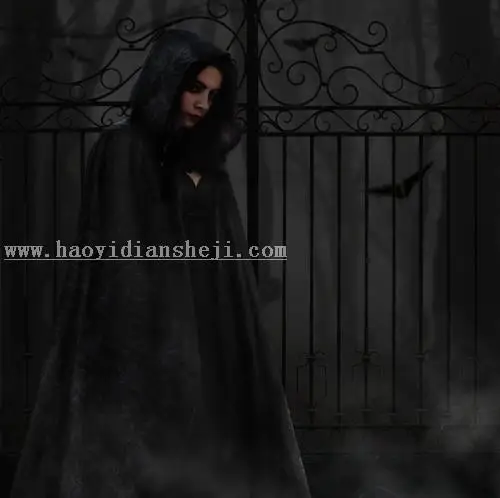 女巫场景，合成恐怖的暗黑女巫场景_www.haoyidiansheji.com