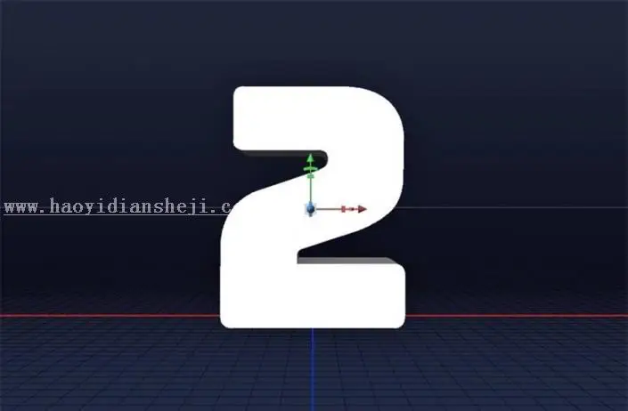 3D字体，用PS制作大气的3D荧光灯字体_www.haoyidiansheji.com