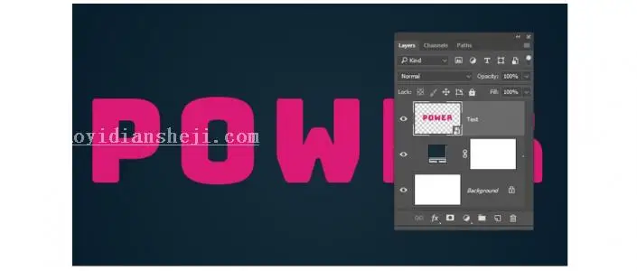发光字，用PS制作复古发光艺术字_www.haoyidiansheji.com