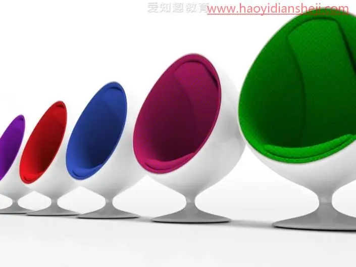工具运用，用油漆工具给座位换颜色_www.haoyidiansheji.com