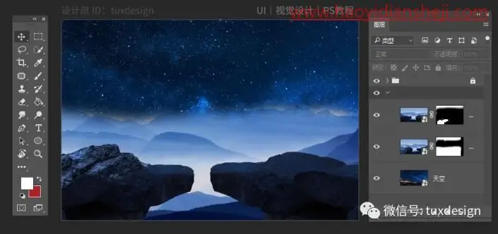 场景合成，合成月光下的小情侣在手牵手在约会的浪漫场景_www.haoyidiansheji.com