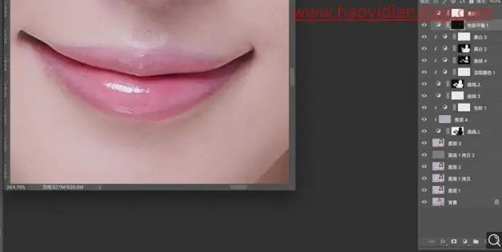 产品修图，给面霜模特进行精细修图_www.haoyidiansheji.com