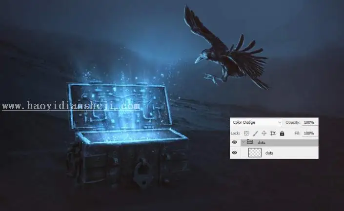场景合成，用ps合成一个神奇的魔幻效果场景_www.haoyidiansheji.com