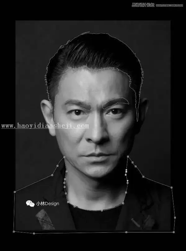矢量效果，用PS把刘德华的照片变成矢量图_www.haoyidiansheji.com
