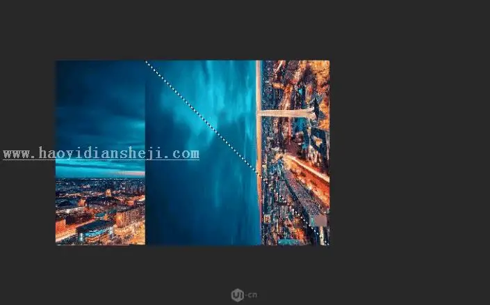 全景效果，通过PS把城市制作成全景视觉的照片_www.haoyidiansheji.com