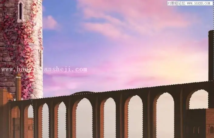 场景合成，用PS合成一副梦幻的二次元场景_www.haoyidiansheji.com