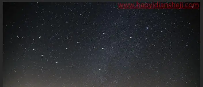 星空效果，在PS中用滤镜制作一场浪漫的流星雨效果_www.haoyidiansheji.com
