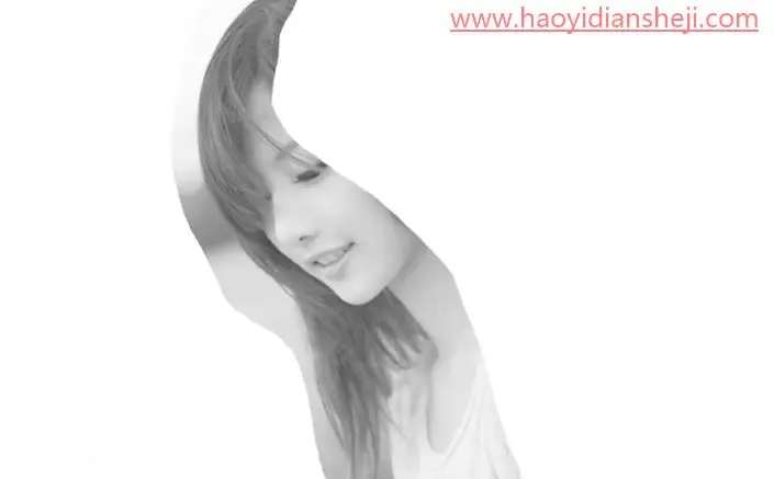 通道抠图，用ps中的通道抠出受光不均匀的人物发丝照片_www.haoyidiansheji.com