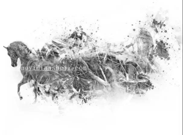 插画制作，在PS中建一个艺术马插画_www.haoyidiansheji.com