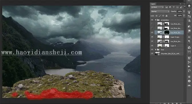 场景合成，在PS里创建一个魔幻瑰丽的场景_www.haoyidiansheji.com