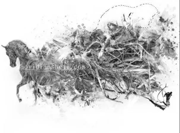 插画制作，在PS中建一个艺术马插画_www.haoyidiansheji.com