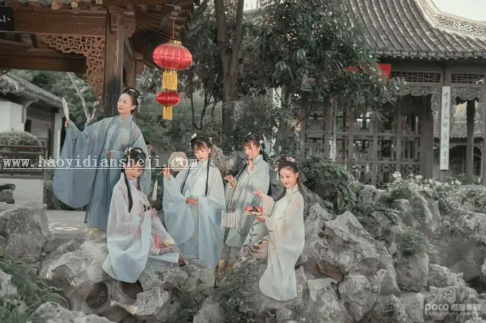 古风照片，通过PS制作古意画卷般风格的古装人像_www.haoyidiansheji.com
