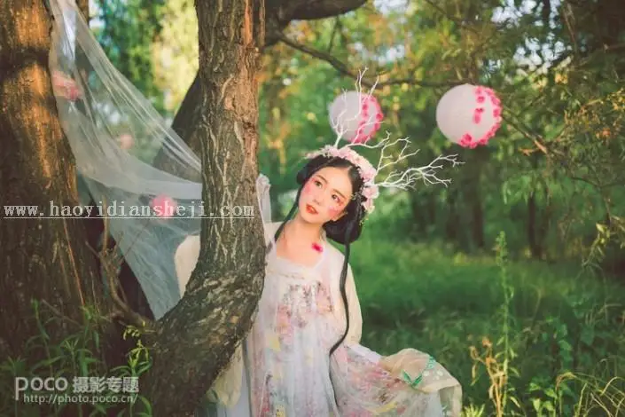 古风后期，用LR和PS调出油画感的古风照片_www.haoyidiansheji.com