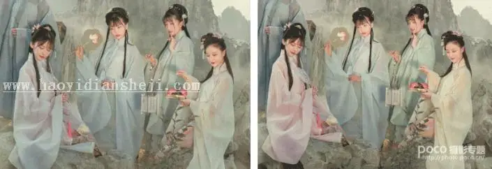古风照片，通过PS制作古意画卷般风格的古装人像_www.haoyidiansheji.com