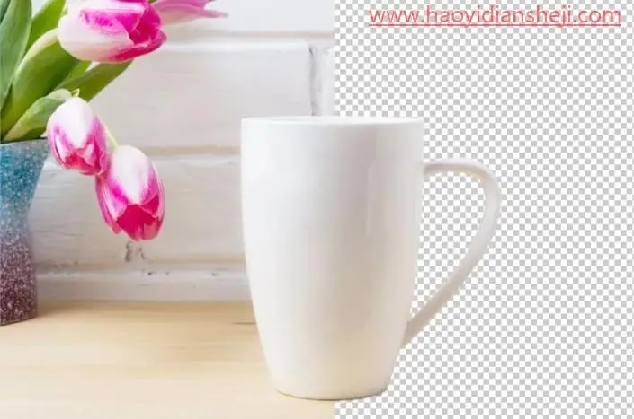 抠杯子，简单的抠取杯子的详细步骤_www.haoyidiansheji.com