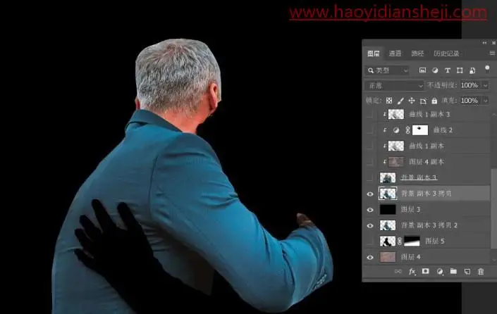创意合成，制作一个和隐藏在墙壁中的人物拥抱的场景_www.haoyidiansheji.com