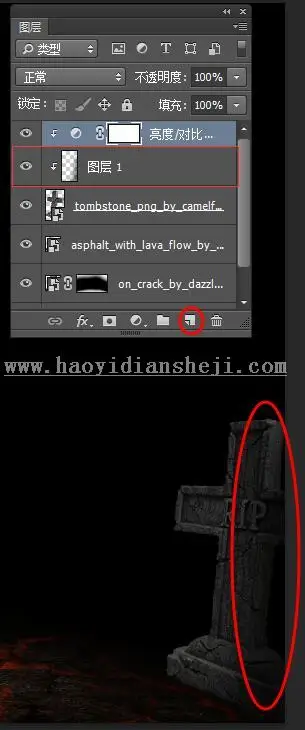 场景合成，合成一个创意的黑暗中的神秘人物壁纸_www.haoyidiansheji.com