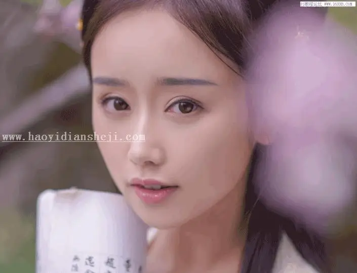 粉色效果，用PS调出古风人像甜美效果_www.haoyidiansheji.com