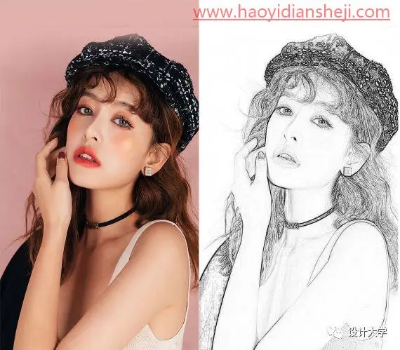 提取线稿，给数码照片提取线稿_www.haoyidiansheji.com