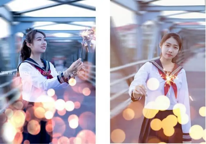 摄影后期，通过PS给夜景拍摄的烟花人像进行调色_www.haoyidiansheji.com
