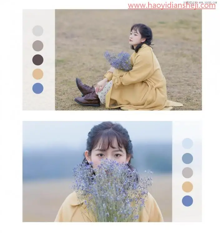 人像后期，把阴天拍摄的人像调出暖色效果_www.haoyidiansheji.com
