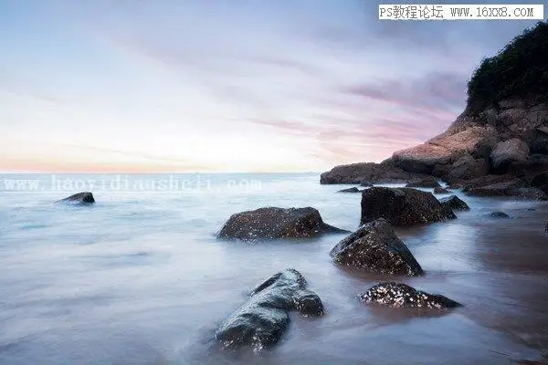 风光照片，用PS调出通透的海景照片_www.haoyidiansheji.com