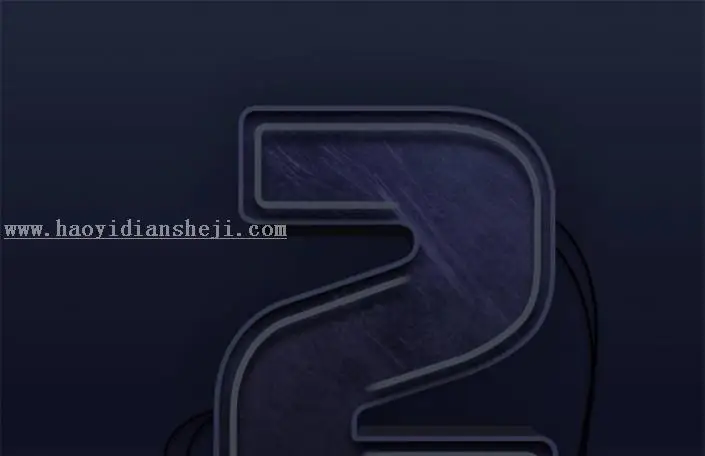 3D字体，用PS制作大气的3D荧光灯字体_www.haoyidiansheji.com