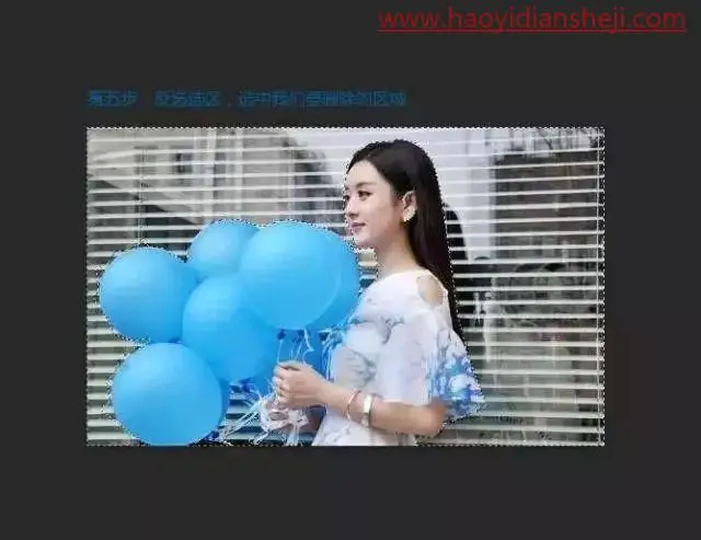 换背景，快速给赵丽颖照片抠图换背景_www.haoyidiansheji.com